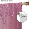 Gorgeous Curtains,Modern Fashion Unicorn Eyelash(No Glitter No Sequin) Curtains for Girls Bedroom Living Room Window Drapes