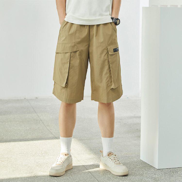 Li Ning Sports Fashion Collection Shorts Men's Khaki AKSR527-2