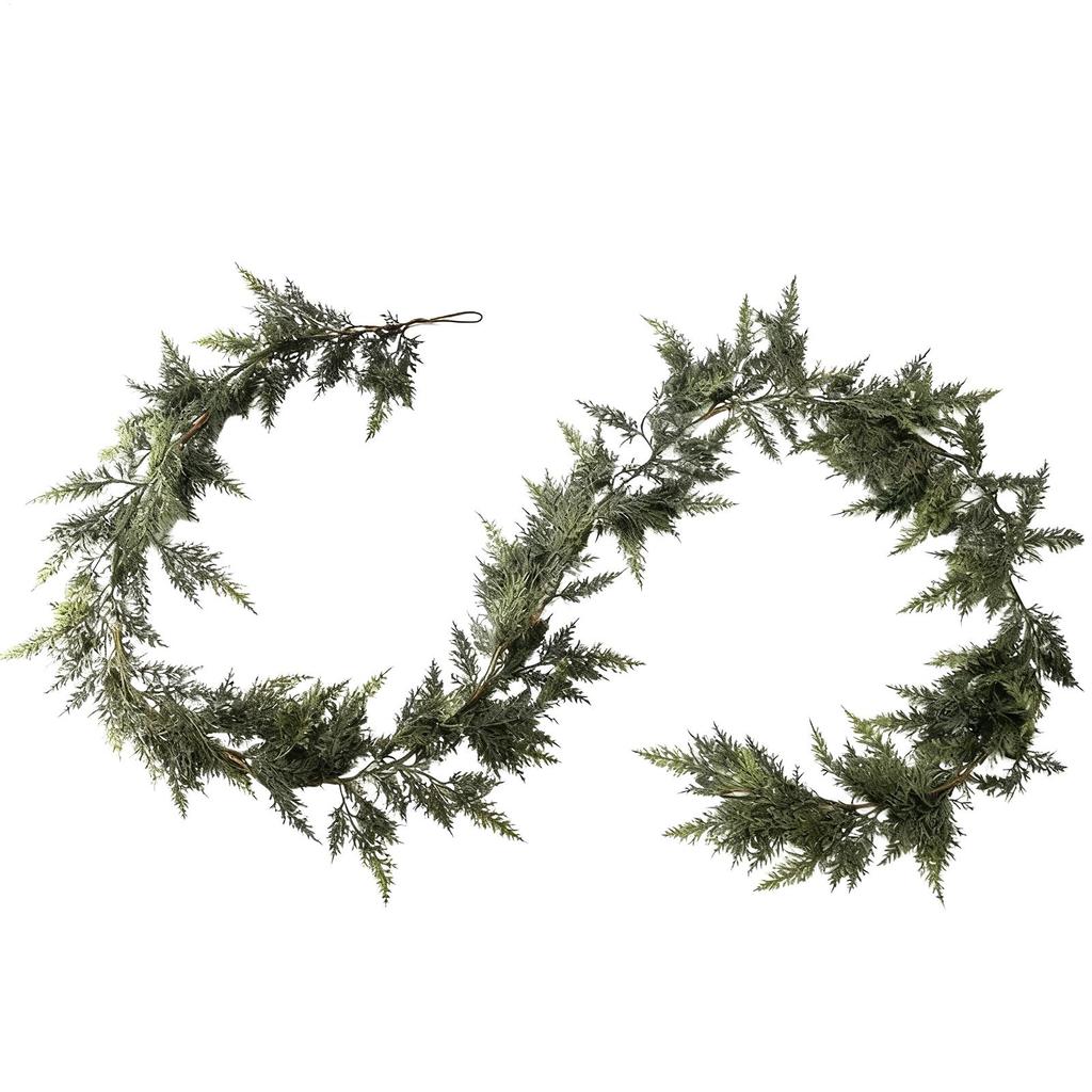 Realistic Green Pine Wreath 1.5m/1.8m/2.7m Christmas Garlands Artificial Garland For Wreath Fireplace Tree Mantel Porch Indoor