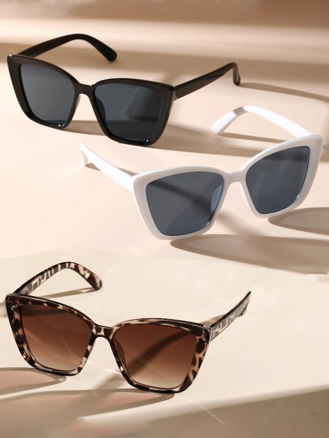 

2/3 Pcs Fashionable Oval Plastic Frame Versatile Street Photo Sunglasses For Travel Vacation