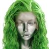 AIMEYA Blue Wigs Loose Curly Synthetic Lace Front Wig  Heat Resistant Synthetic Lace Wig Cosplay Blue Green Blonde Color