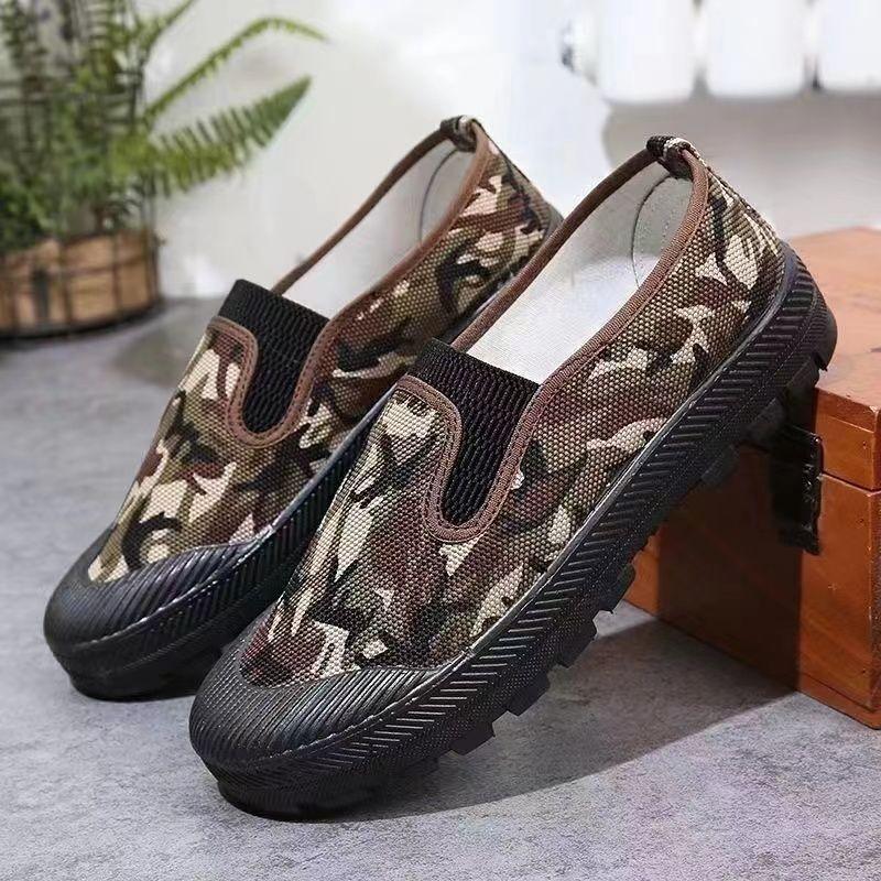 Jiefang Shoes Construction Site Labor Shoes Lightweight Low Cut Rubber Wear Resistant Thick Sole Rubber Shoes