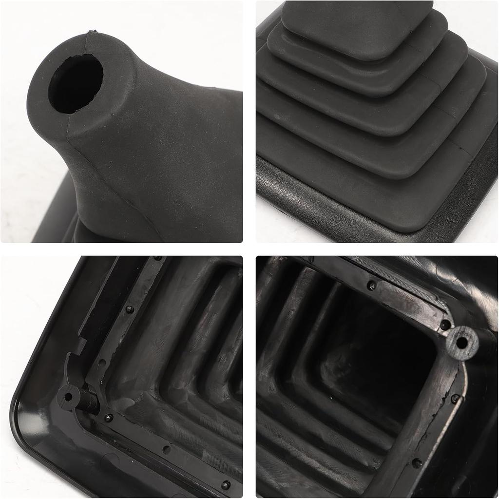 Manual Shifter Rubber Boot W/Mounting Bracket Compatible For F150 F250 F350 Bronco 1990 1991 1992 1993 1994 1995 1996 1997 Manual Transmission Gear