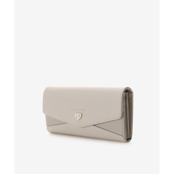 Billfold Long Wallet with Heart Bijou Gray [Samantha Vega] Women's
