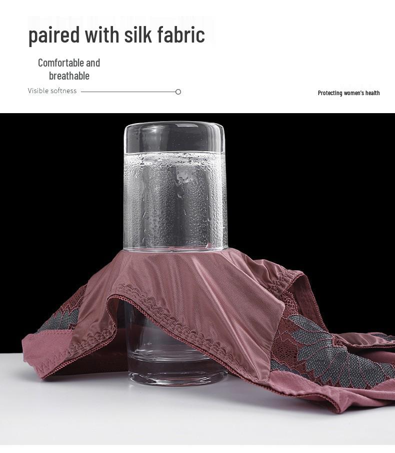 High-Quality Modal Women's Mid-Rise Lace Seamless Hip-Lifting Panties with Pure Cotton Crotch