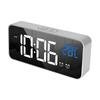 Voice Control Digital Alarm Clock TEMP 2 Alarms Snooze Night Mode Table Clock Power Switch 12/24H Rechargeable Music LED Clock