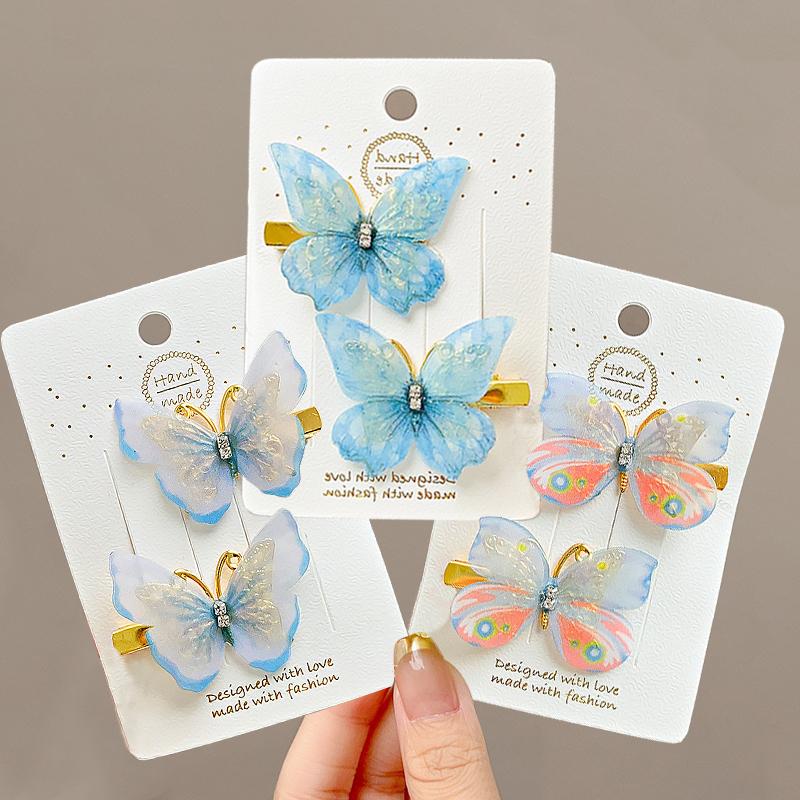 4/6 Stück Bunte Schmetterlingsschleife Haarspange für Baby Mädchen Niedliche Rhie Seite Haarspangen Prinzessin Fee Haarnadel Set Mode Accessoires