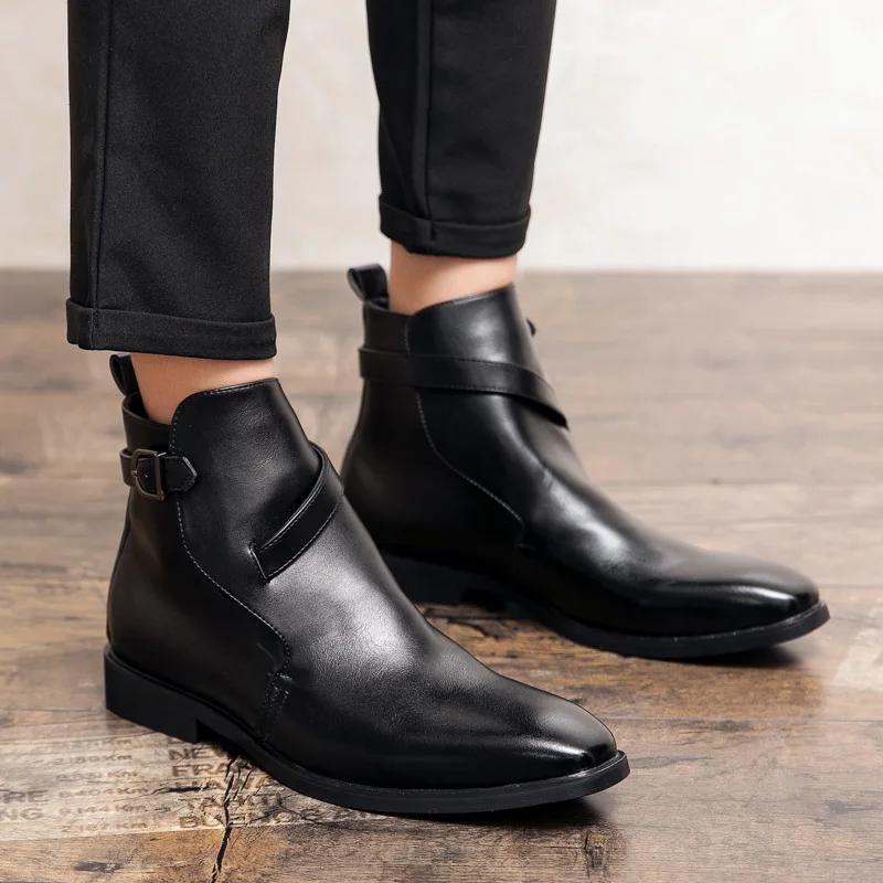 Neue Herren-Business-Casual-Stiefel für Herbst 2024 – Trendmode, große Größen 38–48