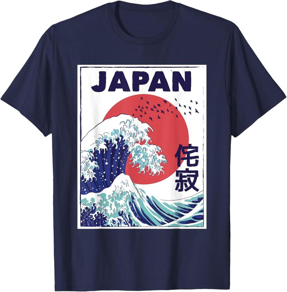 Unisex shirt Cotton Oversize Large Size Retro Japan Graphic Famous Great Wave Ocean Japanese Flag Hoodie