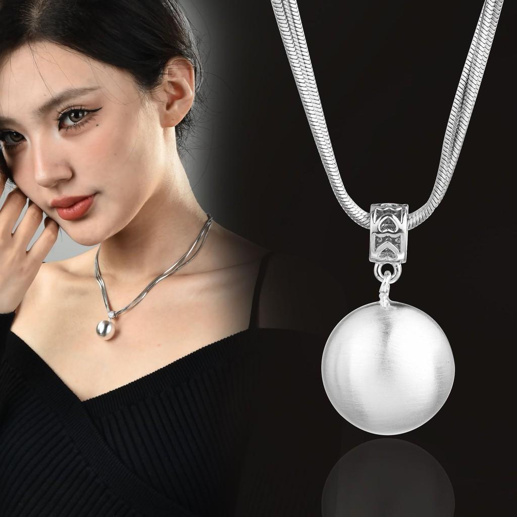 High-end Titanium Steel Pearl Necklace For Women Featuring Unique Layered Snake Chain