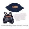 Labubu Plush Doll Jumpsuit Photo Props Birthday Gifts Girl Doll Pants for 17cm Doll T Shirt Pants Hat