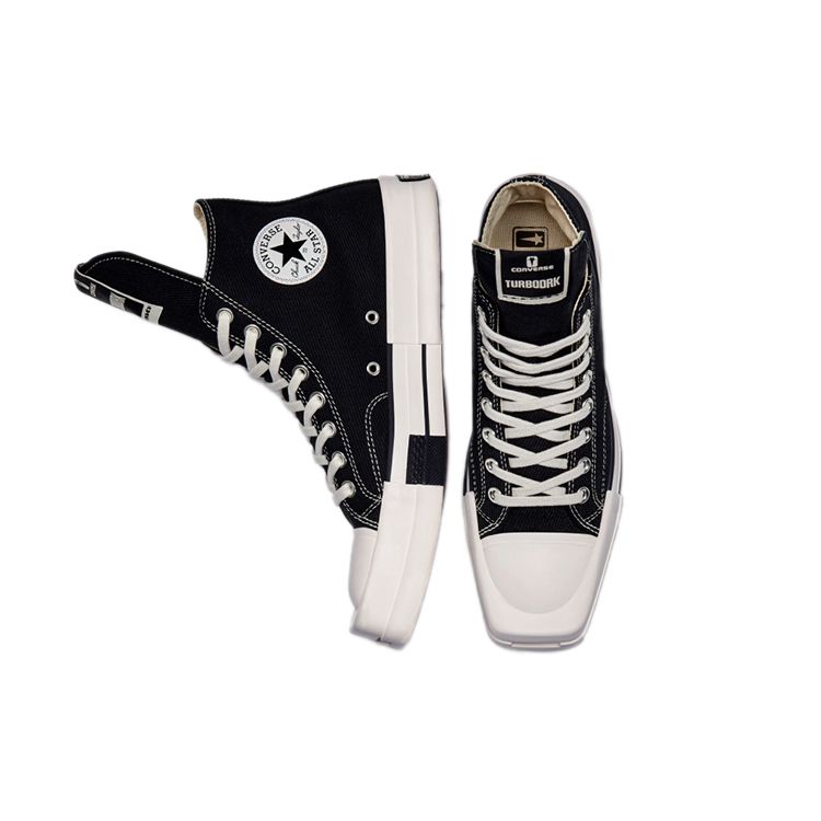 Converse Rick Owens x TURBODRK Chuck 70 High Black Unisex Sneakers Egret White 172344C