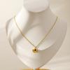 French Vintage Sunflower Natural Stone Pendant Necklace For Women Fashion Minimalist O-Link Chain Gold Collarbone Chain