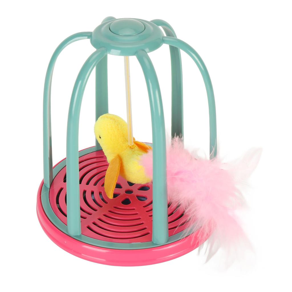 Bird Cage Cat Toy Electric Cat Squeaky Toy Interactive Boredom Anxiety Reduction Cat Toy for Adult Cats