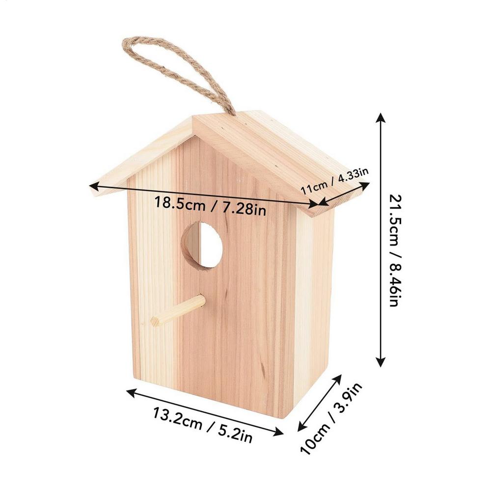 

Bird Houses For Outside Wooden Nesting Cottage With Clear Window Bird Nest With Suction Cup For Tree Winter Balcony Garden