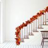 2.4m Simulation Maple Leaf Bunch Artificial Cloth Autumn Maple Leaf Rattan Garland Hanging Decor Thanksgiving Party Home Decor