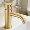 Brushed Gold Faucet Hot Cold Water Basin Sink Tap Bathroom Washbasin Water Mixer Tap Bathroom Faucet Tap