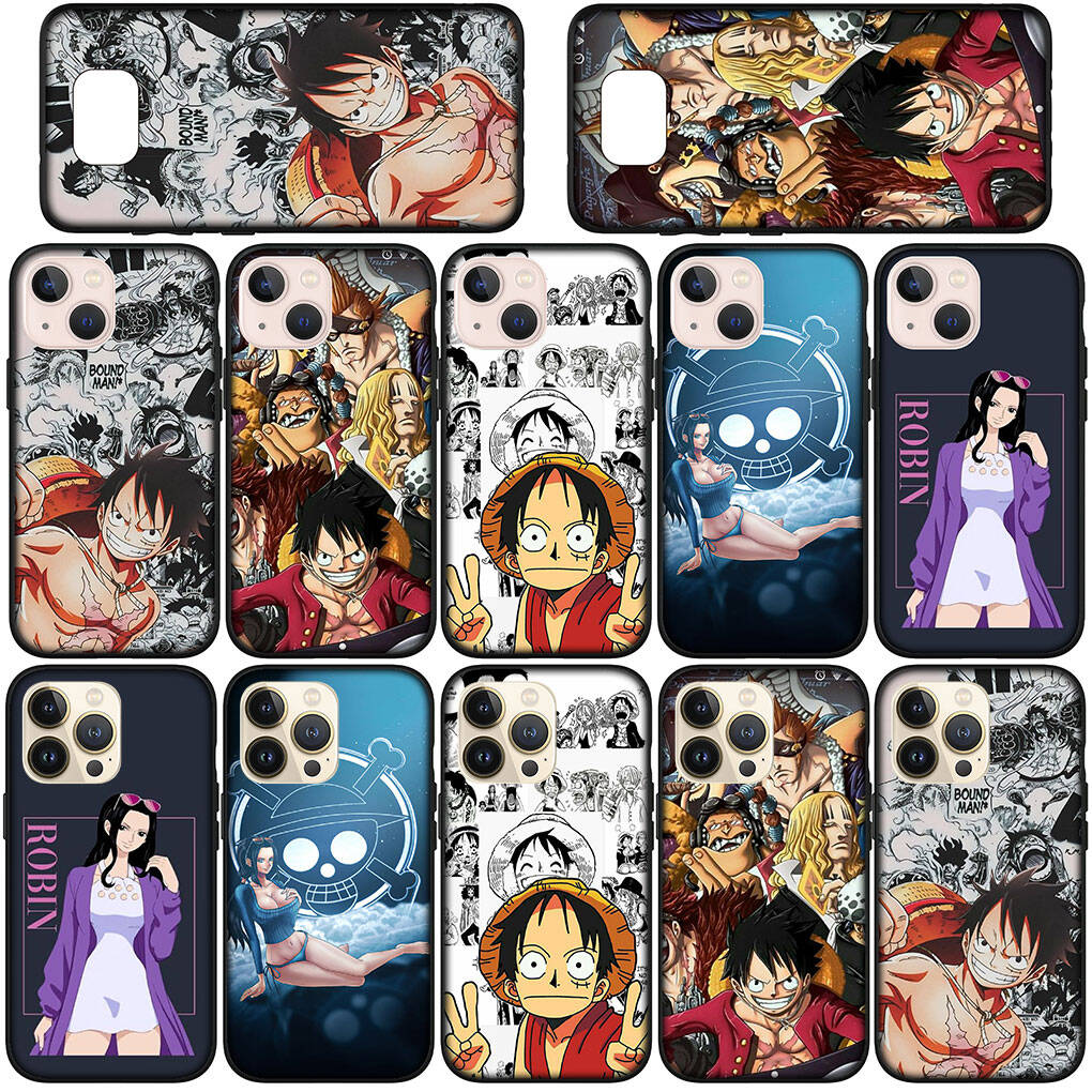 For Samsung Galaxy S25 S24 S23 S22 Ultra FE Plus A37 A57 A56 A55 A06 A16 A15 A36 A26 A35 A05 A25 A54 A34 Phone Case Comics Nico Robin One Piece Luffy