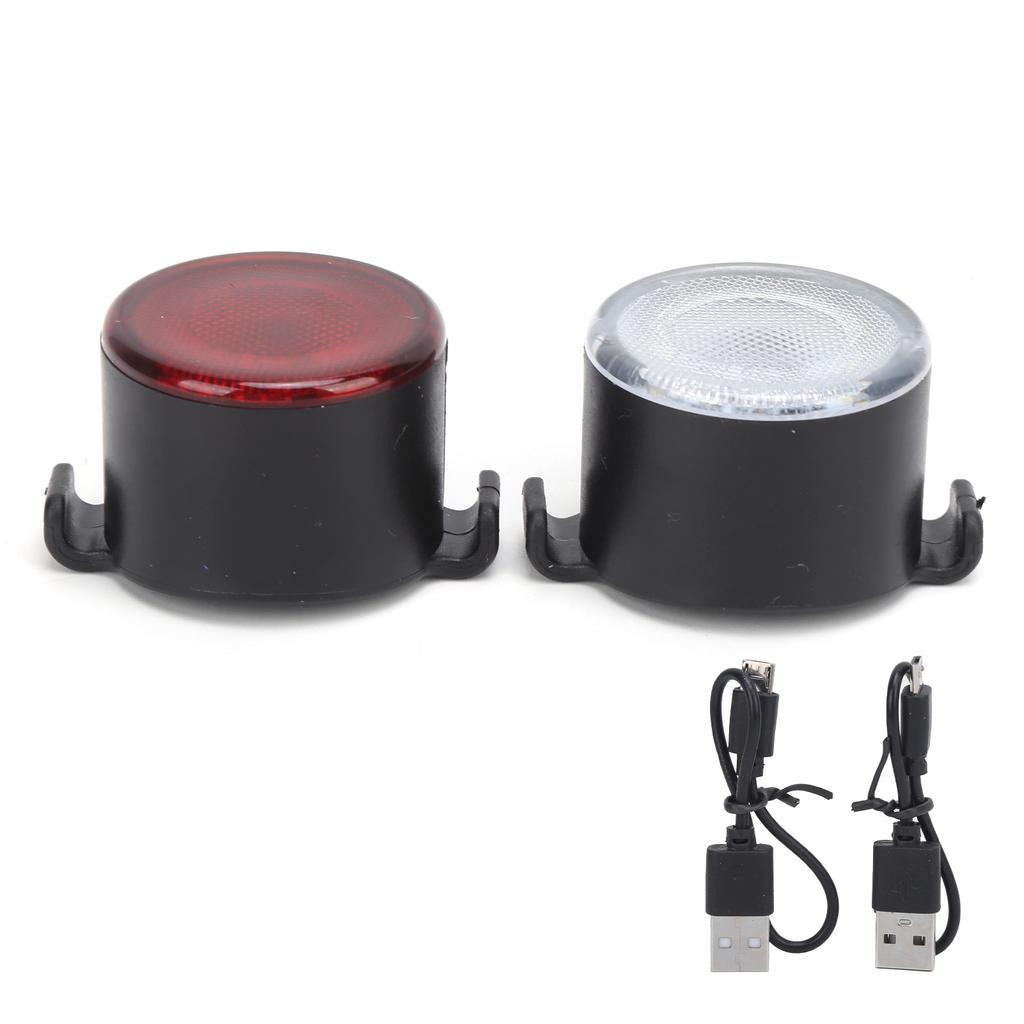 Bike Light Set Front Headlight Back Taillight 6 Modes USB Rechargeable Warning Bicycle Lights
