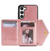 N.BEKUS For Samsung Galaxy S24+ Leather Zipper Case Card Holder Phone Cover with Shoulder Strap