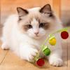 Brinquedo de Catnip com Cauda de Sino Embutido Formatos de Caqui e Tomate Brinquedo para Gatos para Brincadeira Interativa Brinquedos de Pelúcia Macios Resistentes à Mastigação para Alívio do Estresse E