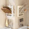 Kitchen Wall Mount Pot Lid Rack With Multilayer Storage For Home Cooking