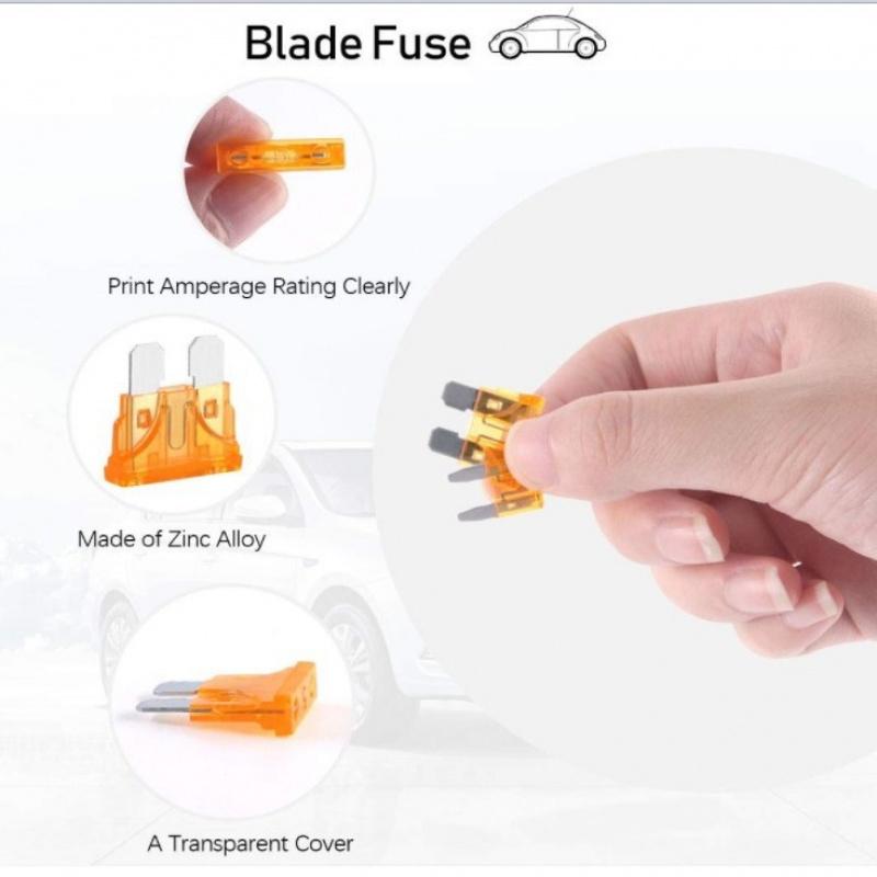 250 Pieces Automotive Fuse Set, Standard Mini Blade, Low And High STD Profile, Box-Shaped, Various Fuses