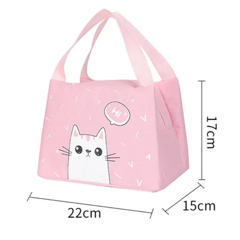 Portable Insulated Thermal Cooler Lunch Bag Box For Women Girls Kids Children Food Fresh Tote Cartoon Pouch