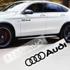 2PCS Car Body Trunk Window Logo Sticker Decor Accessories Auto Styling For 6w Sline RS Quattro A4 A5 A6 TT A8 Q5 Q6 Q7 Q8 S A7w6