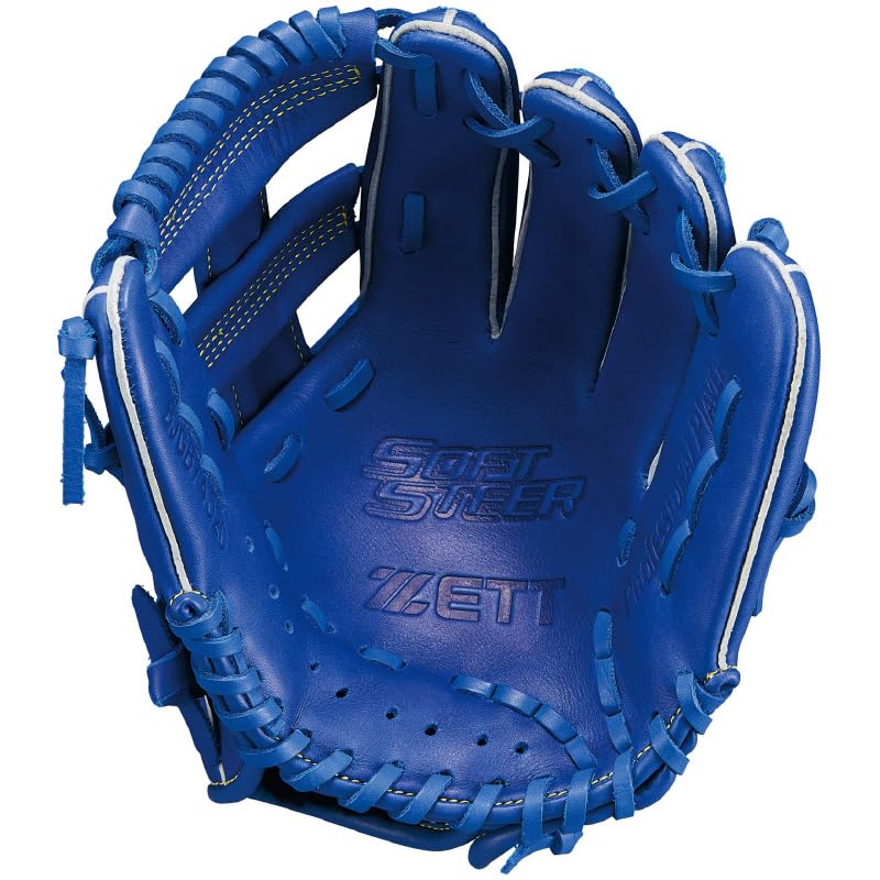 

ZETT Youth Soft Steer Baseball Royal Blue BJGB74520 Glove, All-Around, (2500), Left-Handed Throw,