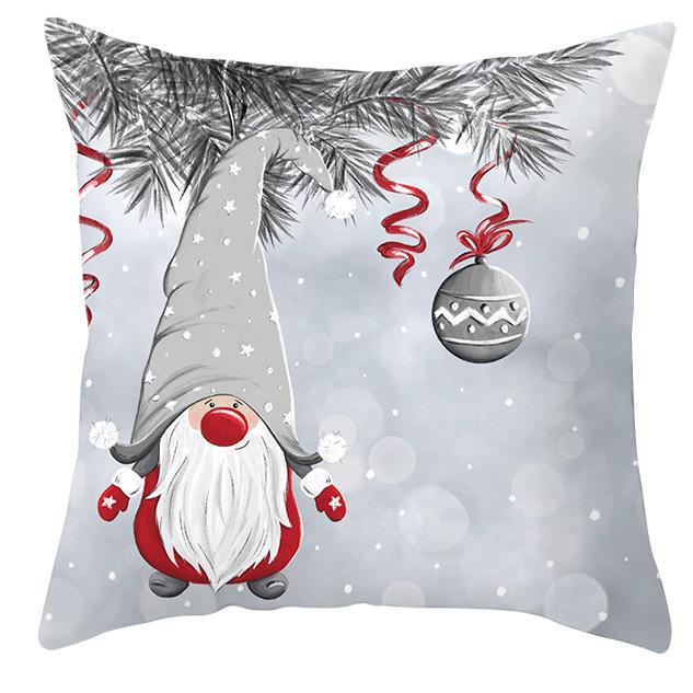 New Blue Snowflake Pillow Cover Winter Christmas Snowman Cushion Cover