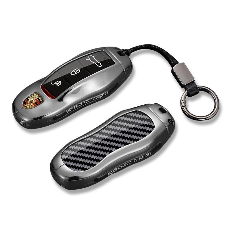 Compatible Key Case Shell for Porsche Cayenne, Panamera, Taycan, 911, Macan, 718