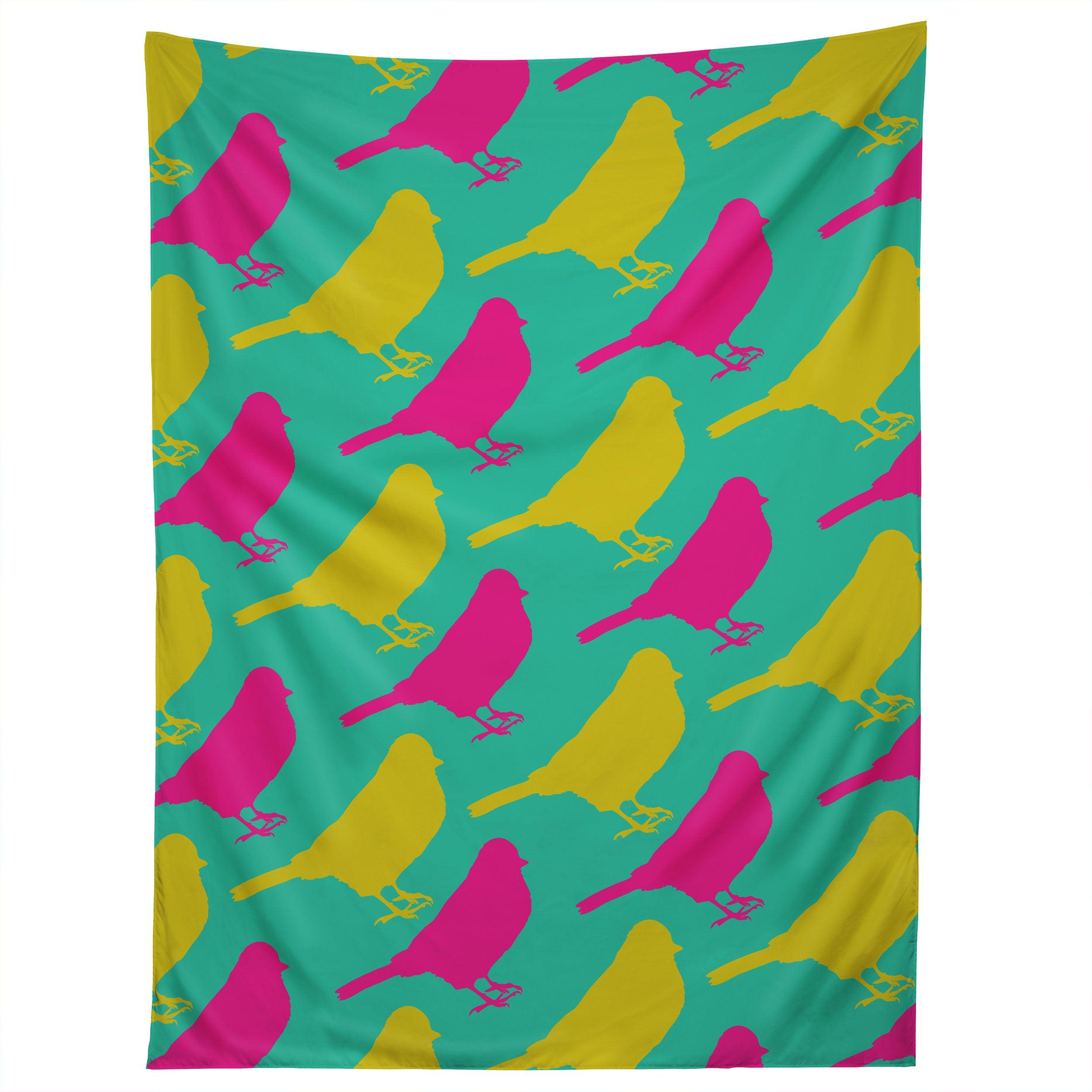 BRIGHT BIRDIES tapestry 75x100