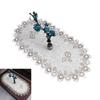 Stylish Coffee Table Cover Polyester Fabric Decorative Tablecloth Embroidery Flower Lace Doily For Dining Office Use