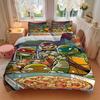3pcs Pizza, NinjaTurtles Bedding Set. Soft and Comfortable with No Core Included (1x Duvet Cover + 2x Pillow Covers) yy251010143