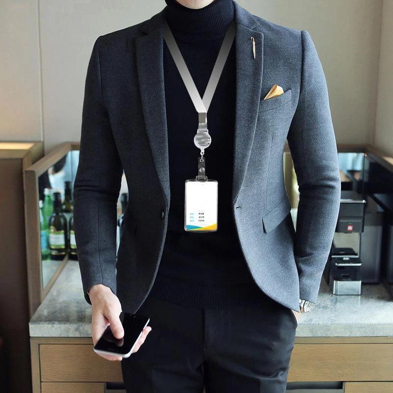 Retractable Lanyard With Badge Reel Neck Strap For Id Card Cellphone Hanging Key Employee'S Staff Work Card Rope Strap Fold