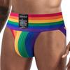 JOCKMAIL Heren Regenboog Tanga: Ademend, Brede Tailleband, Grote Pouch, Billiftend, Rugloze Sportkleding
