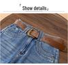 High Waist Light Blue Curved Knife Women's Jeans - Spring/Autumn 2026 Collection, Tummy Concealing Fashionable Wide-Leg Loose Fit.