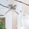 2pcs Glitter Christmas Foam Bird Beautiful Realistic Artificial Birds Pendants Handmade Feather Birds Ornaments