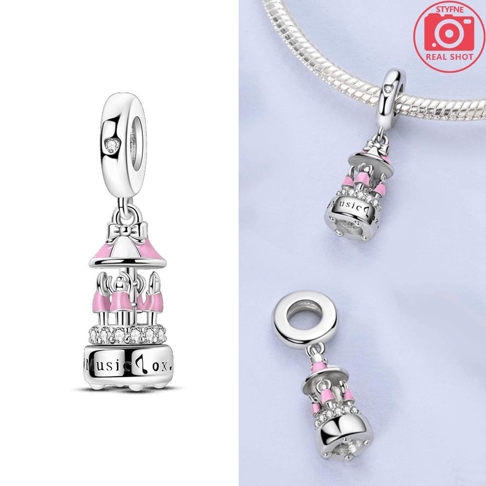 

Шармы Медь Мечтательно-розовый Девочка Музыкальная шкатулка Подвески Подходят Шармы Plata Оригинальный Браслет Бусины Женские Украшения Изготовление своими руками