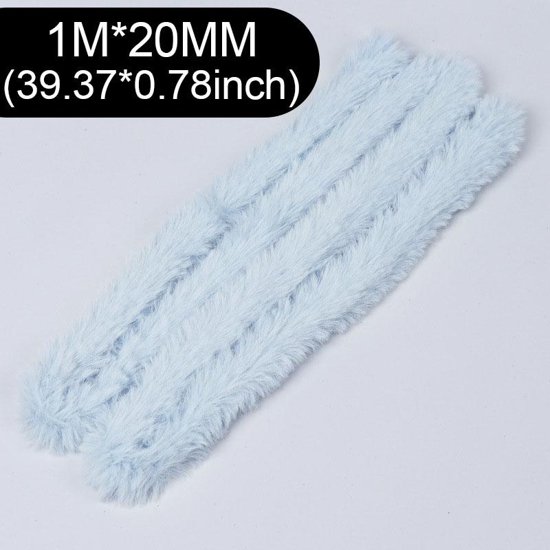 1m 20mm Plush Stuffed Rabbit Plush Iron Wire Strip Stick Furry Hand Craft Diy Miniature Animals Pets Fluffy Toys Twisting Sticks
