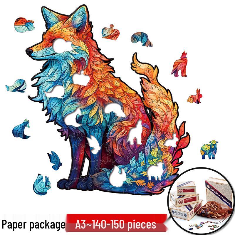 Irregular Animal Dog Penguin Wooden Puzzle in Stock