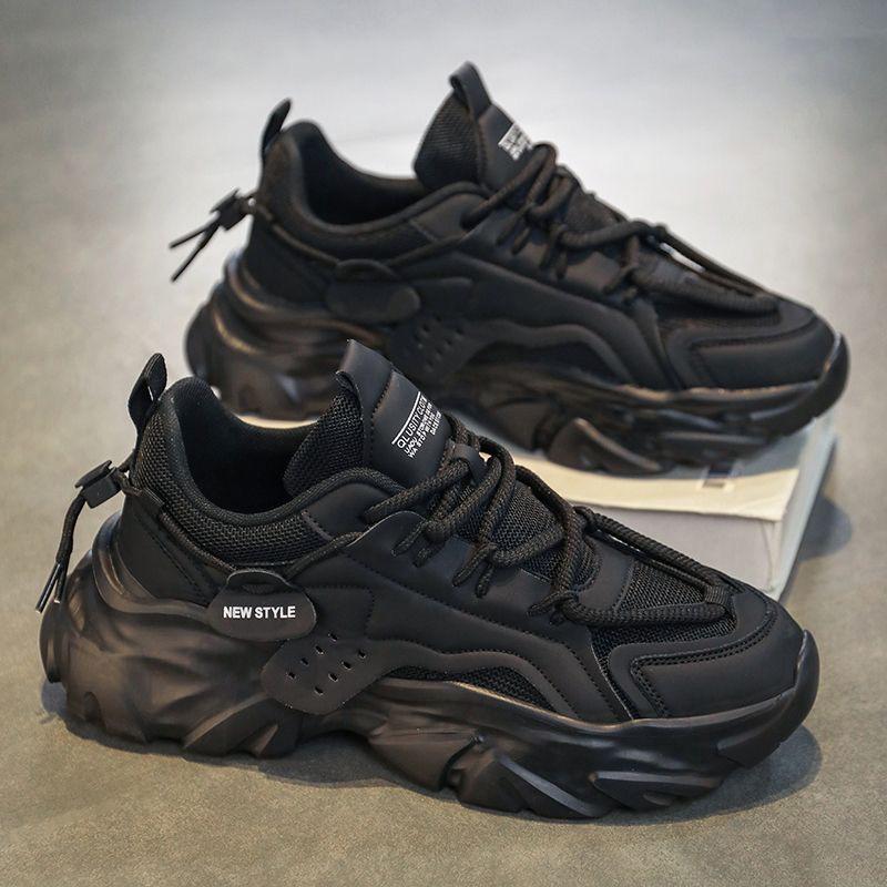 2024 Men s Breathable Mesh Sneakers - Trendy Thick-Sole Casual Dad Shoes 39