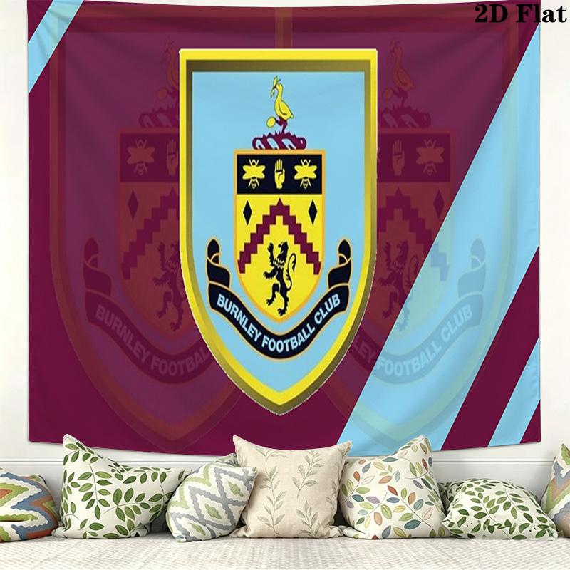 Arazzo da Parete Burnley FC Appeso Estetico alla Parete Coperta in Tessuto Stampato Arazzi Decorativi per Camera da Letto Soggiorno Decorazione per la Casa