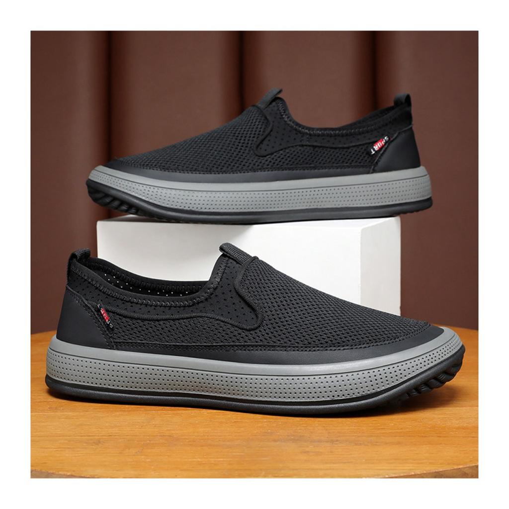 Men's Shoes, Mesh Shoes, Solid Color Versatile Single Shoe, Breathable Soft Sole, Lightweight Casual Shoes for Men