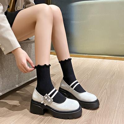 Soft Soles Women Shoe Comfortable Japanese Thick Soled Leather Shoes Women Spring Autumn New 2024 British Style Shoes for Women