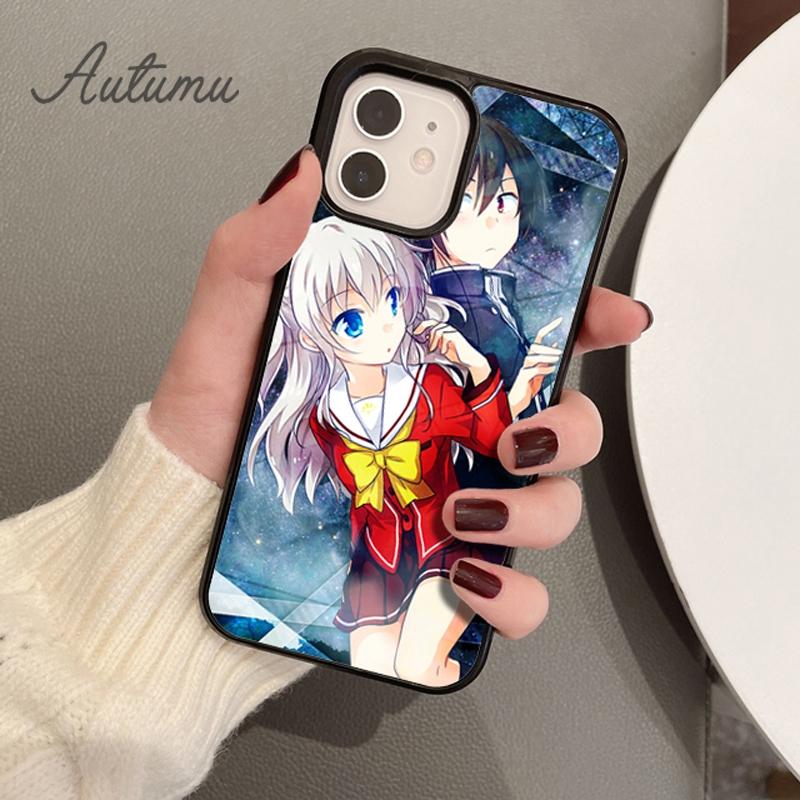 Charlotte Anime Phone Case for iPhone 11 12 13 14 Pro Max Mini X XR XS SE 2020 5 6S 7 8 Plus Samsung Galaxy S21 S22 Cover Shell