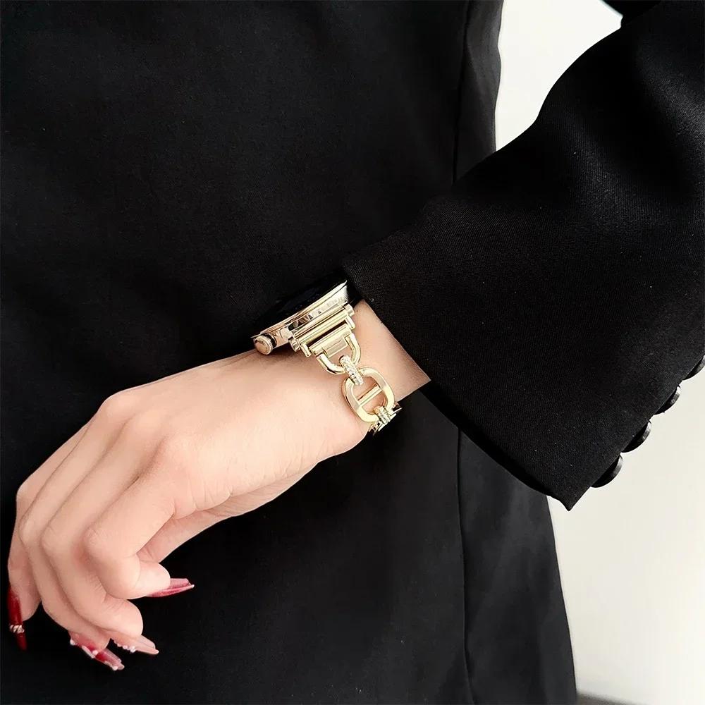 18 20 22mm Luxury Stainless Steel Band for Huawei Watch GT6/5 46mm 42mm 4 4Pro Women Strap for Samsung Galaxy 7 6 5 4 40mm 44mm