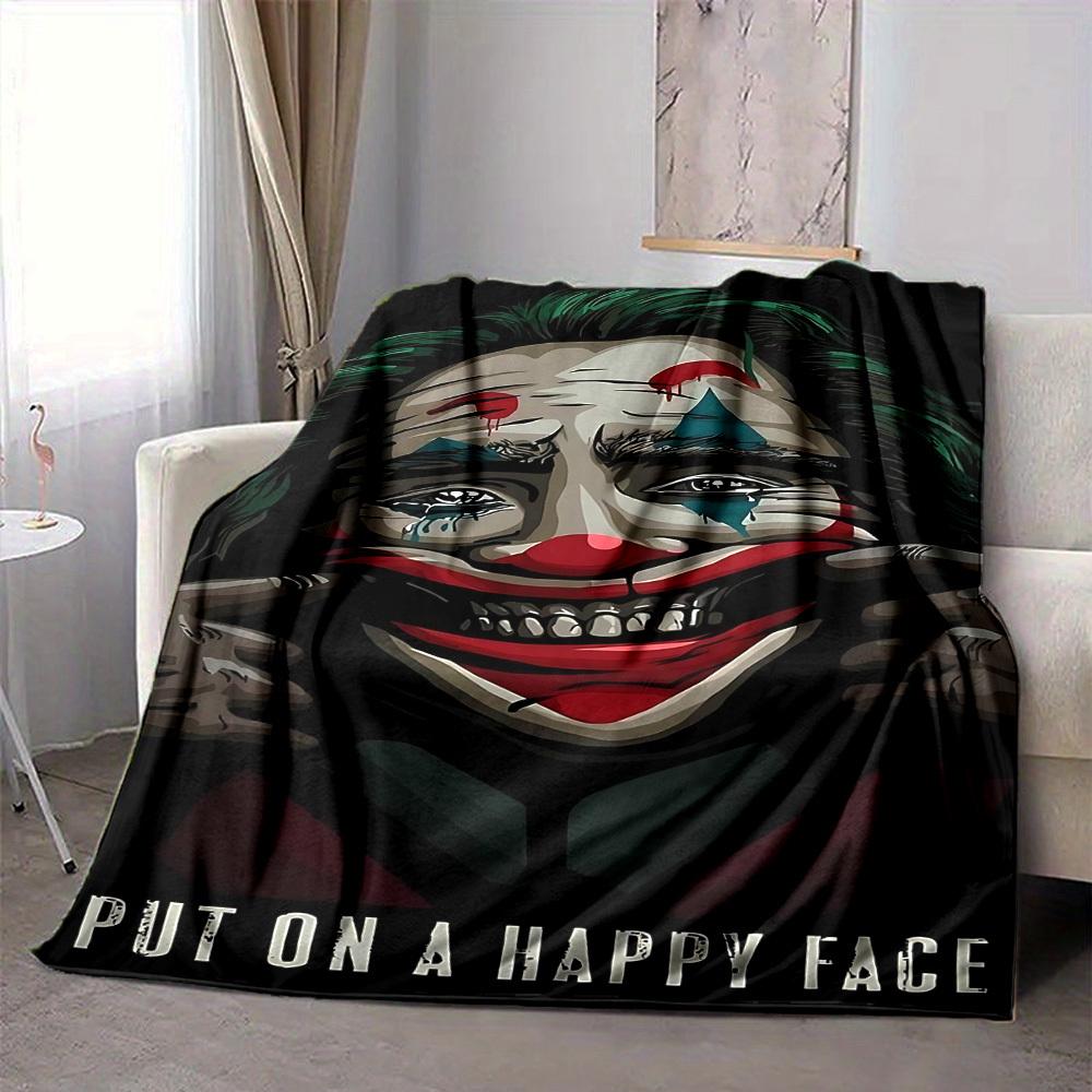 

1pc Joker Flannel Throw Blanket Lightweight Soft Warm All Season Blanket for Sofa, Bed, Travel,L1028030 80x120cm