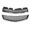 Bumper Upper Lower Grille Set Chrome Frame Sporty Bumper Radiator Grille Replacement for Chevy